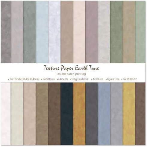 24 Sheet Scrapbook Paper, Colored Specialty Pattern Double Sided Decorative Craft Paper For DIY Card Making Photo Album Decor,12 x 12 Inch