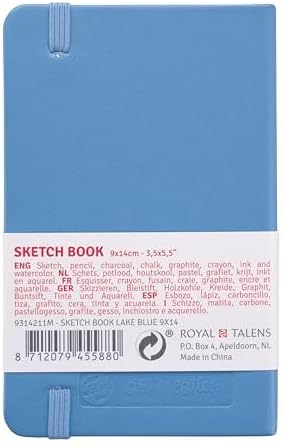 Talens Art Creation Sketchbook, Lake Blue, 80 Sheets, 3.5 x 5.5 in