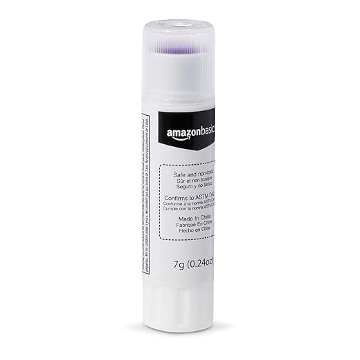 Amazon Basics Disappearing Purple Washable School Glue Sticks, Dries Clear, 0.24-oz Sticks, 480 Count Total, 8-Pack of 60