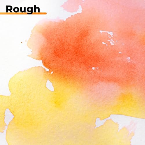 Fuumuui 11×15 Watercolor Paper Block, Textured Rough 100% Cotton Watercolor Paper, 140lb/300gsm, 20 Sheets, Acid-Free, Art Paper for Painting & Drawing, Wet, Mixed Media, Rough Grain