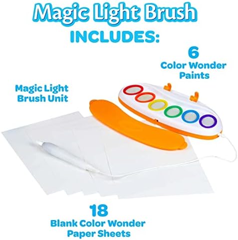 Crayola Color Wonder Magic Light Brush, Mess Free Painting for Kids, Age 3+