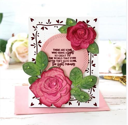 Scrapbooking Die-Cuts, Layer Frame Net Set Metal Cutting Dies for Card Making, Paper Craft Template, Background Embossing Stencils, DIY Album Décor (Love line frame-13.8x10.5cm)