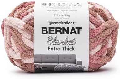 Bernat Blanket Extra Thick Chunky Yarn for Crocheting, Petal