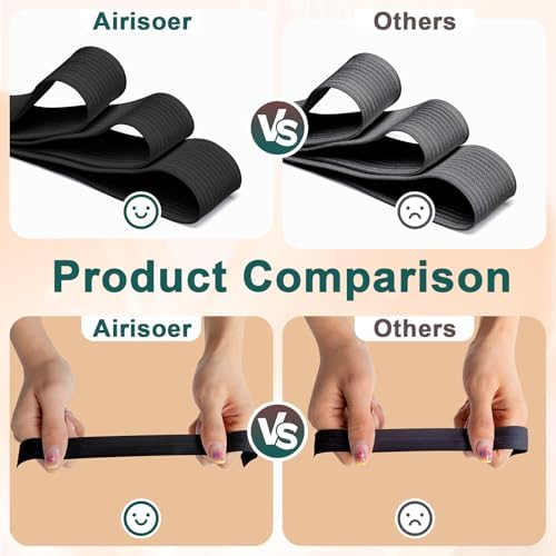 Airisoer Elastic Bands for Sewing 3/4 Inch x 32 Yards, Black