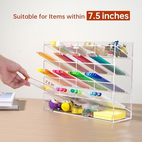 BEYGORM Acrylic Vertical Marker Organizer for 200 Markers, Desk Orgaizer