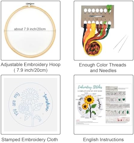 Louise Maelys You are My Sunshine Embroidery Kit for Beginners DIY