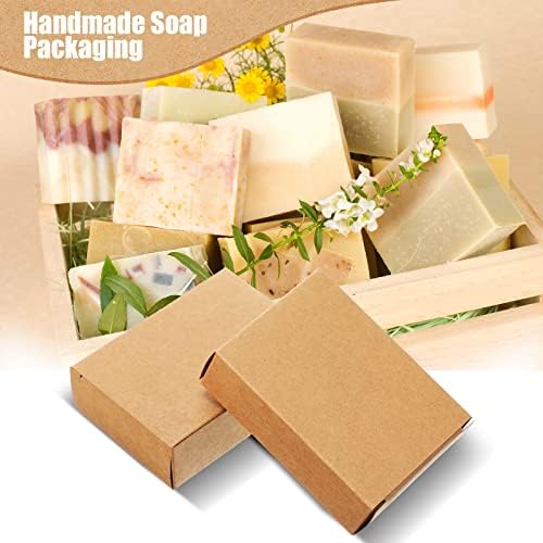 Gersoniel Kraft Soap Boxes Soap Making Kit, 50 Pcs, Kraft Color