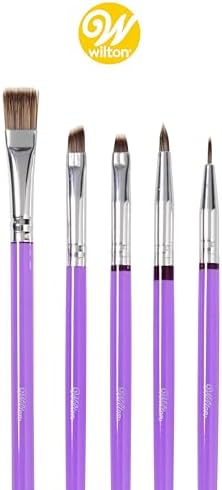 Wilton 5-Piece Decorating Brush Set, Synthetic Bristles