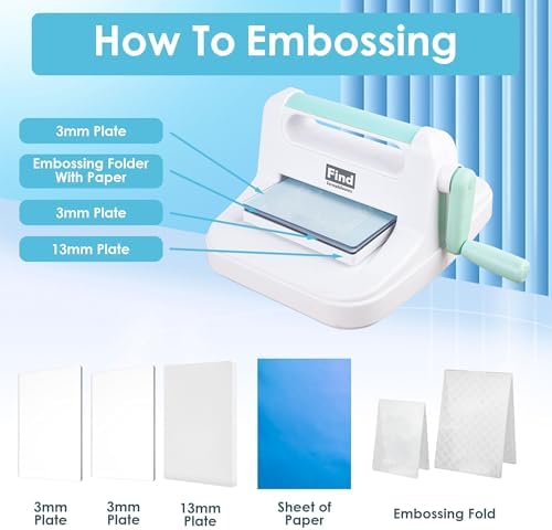 Manual Die Cutting Machine,Embossing Machine for Card Making Crafting, 6" Openning(Gift Box)