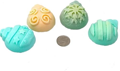 X-Haibei Christmas Snowflake Star Bell Soap Cake Jello Crayon Resin Chocolate Bombs Making Silicone Mold 6-Cavity