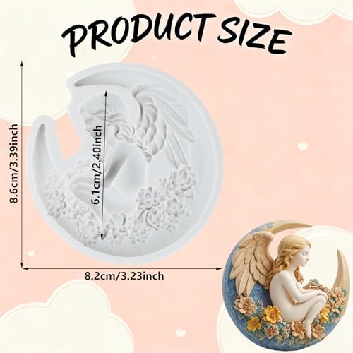 Moon Goddess Polymer Clay Mold Moon Angels Fairy Silicone Molds