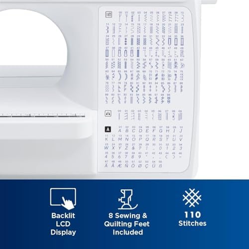 Brother XR9550 Computerized Sewing and Quilting Machine, 165 Built-In Stitches, Wide Table, Hardcase for Carrying and Storage, Premium Sewing Thread 6-Pack and 5-Piece Sewing Machine Needles