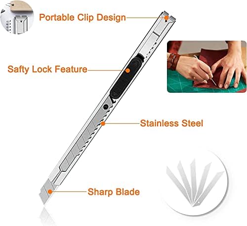 Famomatk 27PCS Craft Weeding Tools for Vinyl Kit,Utility Knife Vinyl Weeding Tool Set with 12Inch Paper Cutter Trimmer for Scrapbooking,Silhouettes,Cameos,DIY Art Crafting,Cutting,Splicing,Cardstock
