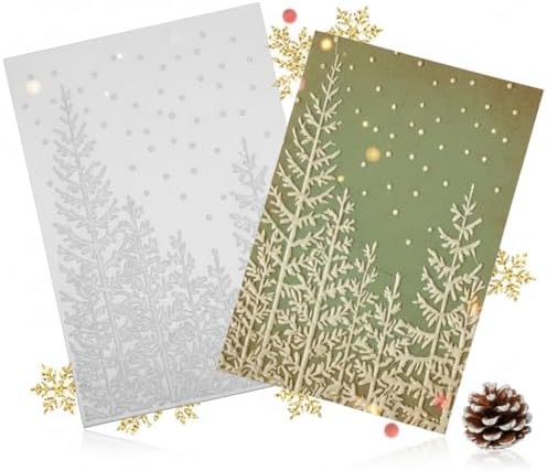 1 Pcs Geiseralie Embossing Folders for Card Making,Christmas Tree