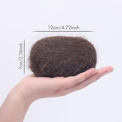 NICEEC 2 Skeins Long Pile Mohair Yarn 2.82oz/788yds - Coffee