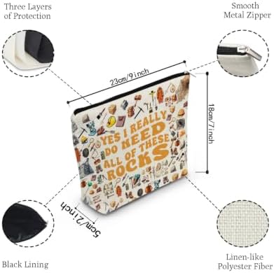 Geology Print Canvas Cosmetic Bag