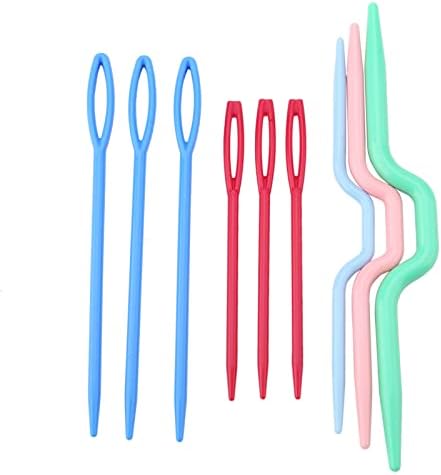 Knitting Wool Winder Kit with Winder Pin Counter Inch Meter, DIY Knitting Tool Set, Essential Weaving Accessories for Home and Studio, Metal and Plastic Winding Device with Multipl