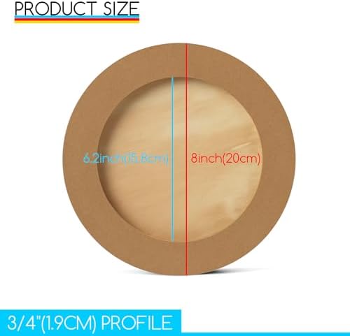 MEEDEN Round Wood Canvas Panels: 8" Dia Wooden Canvas Panel Pack of 2