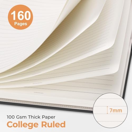 AHGXG Spiral Journal Notebook, 160 Lined Pages, A5 Size (5.7'' x 8.3'')