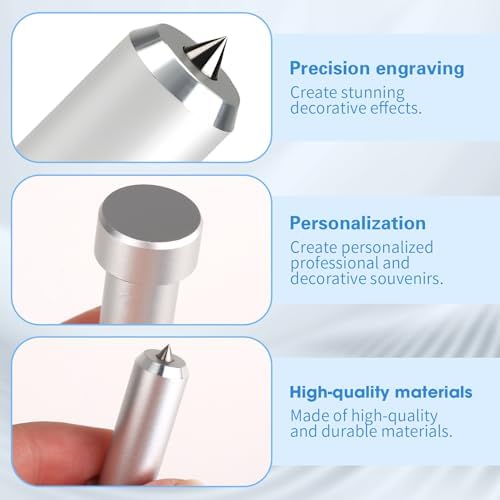 Premium Carbide Steel Engraving Tip, Engraving Tool for Cricut Joy/Joy Xtra Cutting Machine, for Engraving Designs on Soft Metals, Leather, Acrylic, Plastic and Crafters Add Unique Engraved Elements