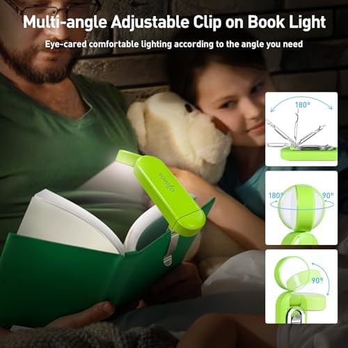 VAVOFO USB Rechargeable Book Light, Bookmark Clip on LED Reading Light