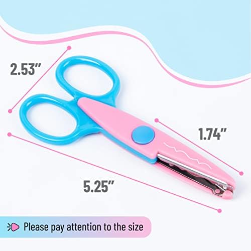 Mr. Pen- Craft Scissors Decorative Edge, 6 Pack, Bright Zig Zag Scissors | for Crafting, Scrapbooking, Fancy Pattern Design