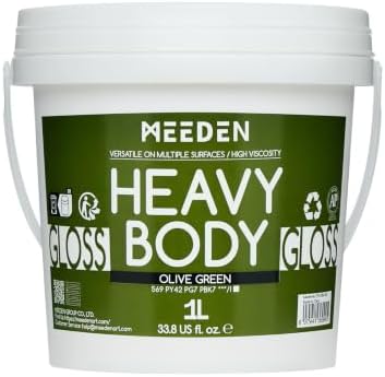 MEEDEN Olive Green Acrylic Paint: 1L /33.8oz Heavy Body Gloss Finish