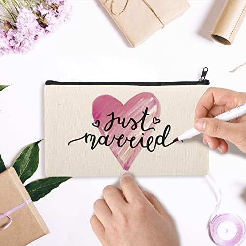 8×4.7 Inch Blank DIY Craft Bag Canvas Pencil Case Blank Makeup Bags- Canvas Pencil Pouch Bulk Canvas Cosmetic Bag Multi-Purpose Travel Toiletry Bag Canvas Zipper Bags