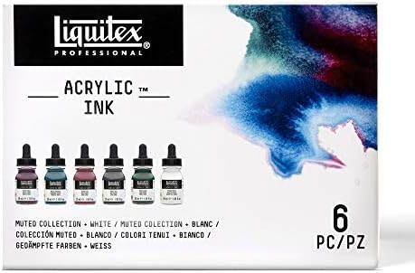 Liquitex Professional Acrylic Ink, 1-oz, Muted Collection, Set of 6