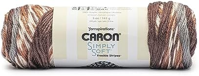 Caron Simply Soft Freckle Acrylic Yarn for Crocheting Soft, Sienna, 3-Pack