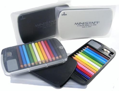 BC USA Japanese Mini Colored Pencils in Case with Eraser and Sharpener