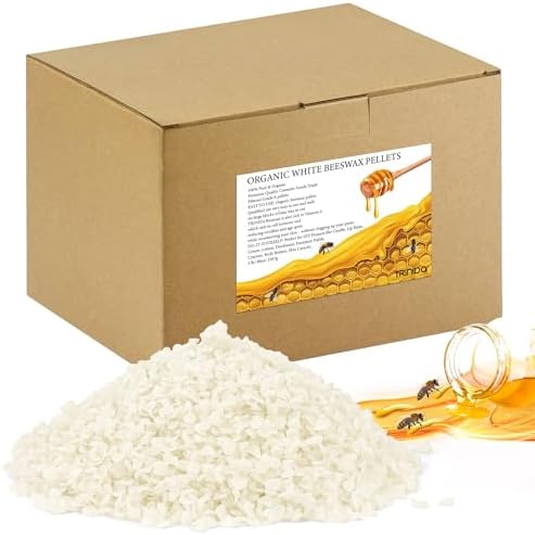 TRINIDa White Beeswax Pellets 5LB(80 oz), Organic Bees Wax Pellets for DIY Candles, Beeswax for Candle Making, Skin, Body, Face, and Hair Care, Lotions, DIY Creams, Lip Balm and Soap Making