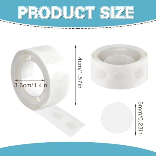 UPINS 3000Pcs Glue Points Dots 6mm Removable Balloon Glue Adhesive Dots
