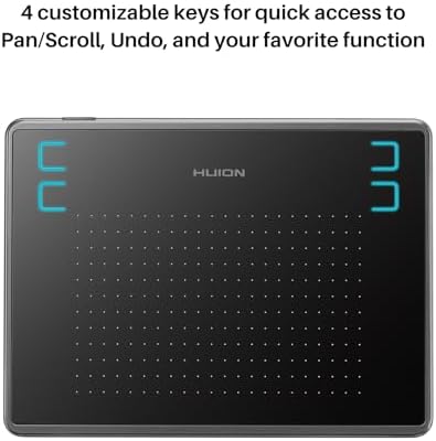 HUION Drawing Tablet Inspiroy H430P Graphic Tablet with 4 Hot Keys for OSU