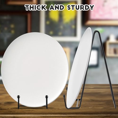 IBosins 5-Pack 10-Inch Plate Holder Display Stands Black Metal Frame Stand