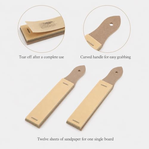 9 PCS Sandpaper Sharpener, 12 Sheet/PCS Sandpaper Block for Drawing
