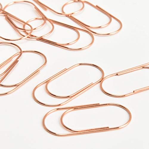 Jumbo Paper Clips, Wide Large Paper Clamps Rose Gold 2 inch 20pcs Durable and Rust Proof Paper Clips for Office, School, Home Supplies(Rose Gold)