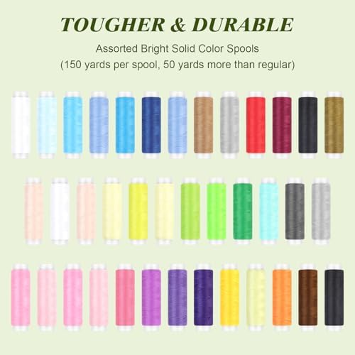 Goeveo Sewing Kit for Adults, 198pcs Newly Upgraded Needle and Thread Kit Gifts for Mom Grandma Friend, Sewing Accessories with Case Portable for Home, Work, Travel, Emergency (198pcs Sewing Supplies)