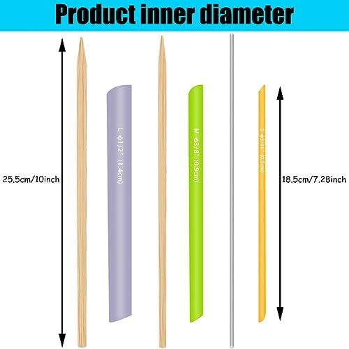 YEQIN Quick Turn Fabric Set, 3 Count, Assorted Sizes Tube Turners for Sewing DIY Tool