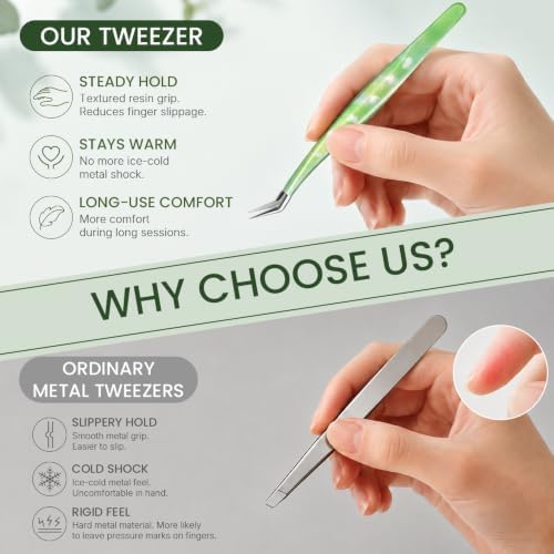 Craft Tweezers, Precision Tweezers for Stickers with Resin Finish