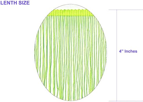 10 Yards of 4" Long Chainette Fringe Thread Yarn Tassel Trim Braid Fringe for Crafts Sewing and Decor-Neon Green