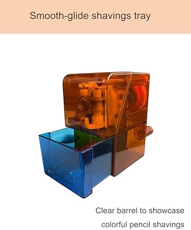 Artist Pencil Sharpener for Sketching, Drawing & Writing， Suitable for Charcoal, Colored Pencils, Drawing (Small Sketch Pencil Sharpener（Orange-Blue）)