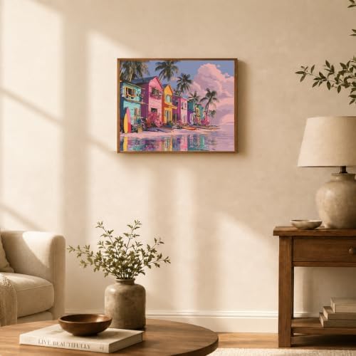 TELMOXA Beach Paint by Numbers Kit for Adults, 16x20 in