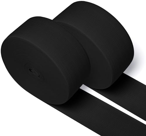 Airisoer Elastic Bands for Sewing 2 Inch x 12 Yards, Black