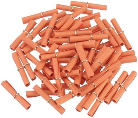 MECCANIXITY Mini Vintage Message Paper Scrolls, 100Pcs Valentine Message Paper, Lucky Wish Paper Roll for Party Birthday, Orange