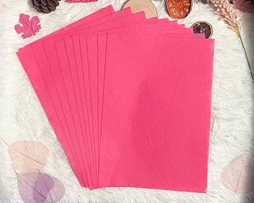 A4 Mulberry Paper 50 Sheets, Natural Fiber Mulberry Paper for Card Making, Watercolor, Calligraphy, Origami, Scrapbooking, Bookbinding & DIY Crafts (Wedding Tone, A4)