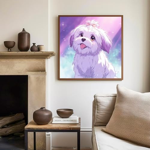 Dog Paint by Numbers Kit for Kids, 8x8 inch