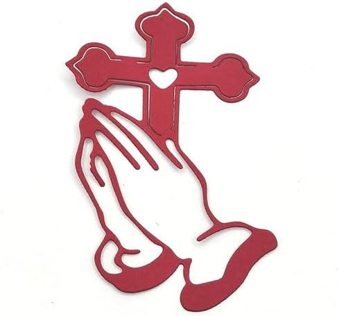 Scrapbooking Die-Cuts for Card Making, Christmas Metal Cutting Dies, Paper Craft Punch Template, Background Embossing Stencils, DIY Album Décor (Applause Cross-8.9x6.3cm)