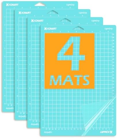 Xinart Cutting Mats for Cricut Joy Xtra Light Grip Adhesive Blue Cutting mats for Cricut Joy Xtra (8.5”x12” Light Adhesive,4 mats)