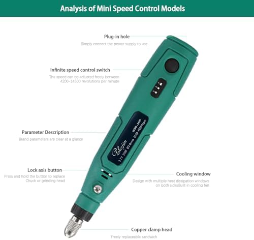 3 Speeds 44pcs Mini Cordless Rotary Tool Set - USB Rechargeable 3.6V Motor, Ergonomic Design for Sanding, Polishing, Drilling, Etching & DIY Crafts - Includes Multiple Bits & Accessories